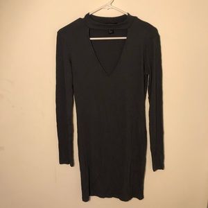 Forever 21 grey ribbed dress